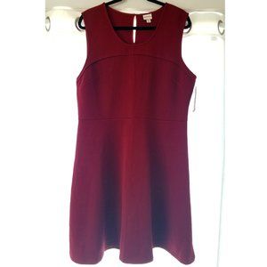 Merona Dark Red A-line Skater Dress XXL